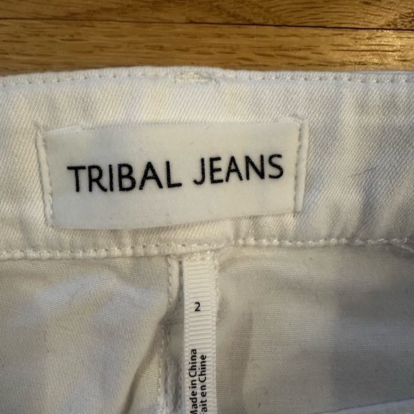 Women's White Tribal Jeans - Picture 3 of 10